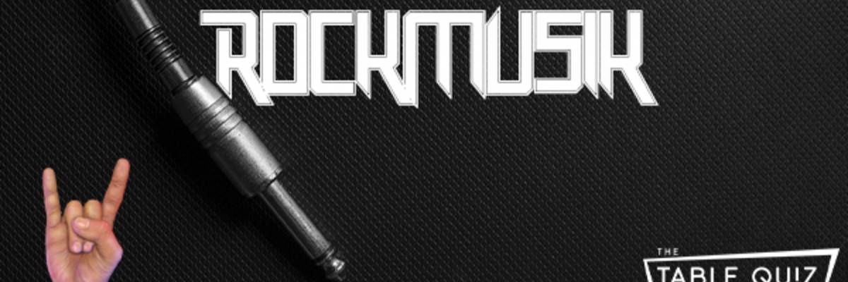 Audiokabel und Rockerhand, Rockmusik, Table Quiz Logo